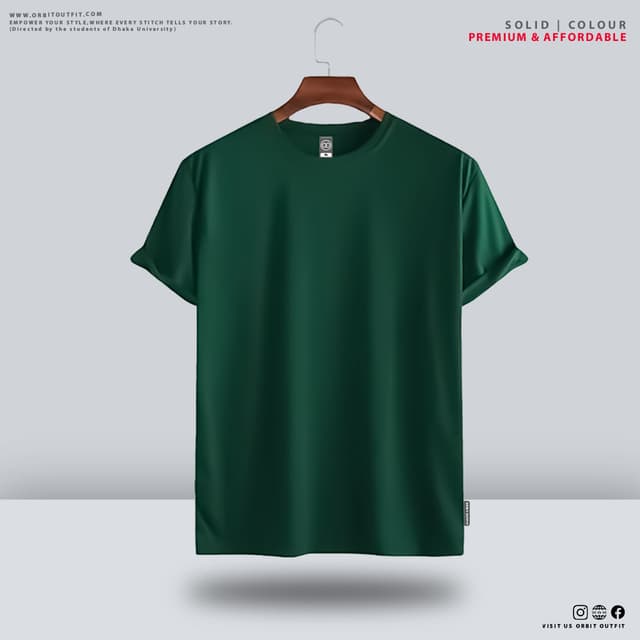 Men's Premium Blank T-shirt - Bottle Green