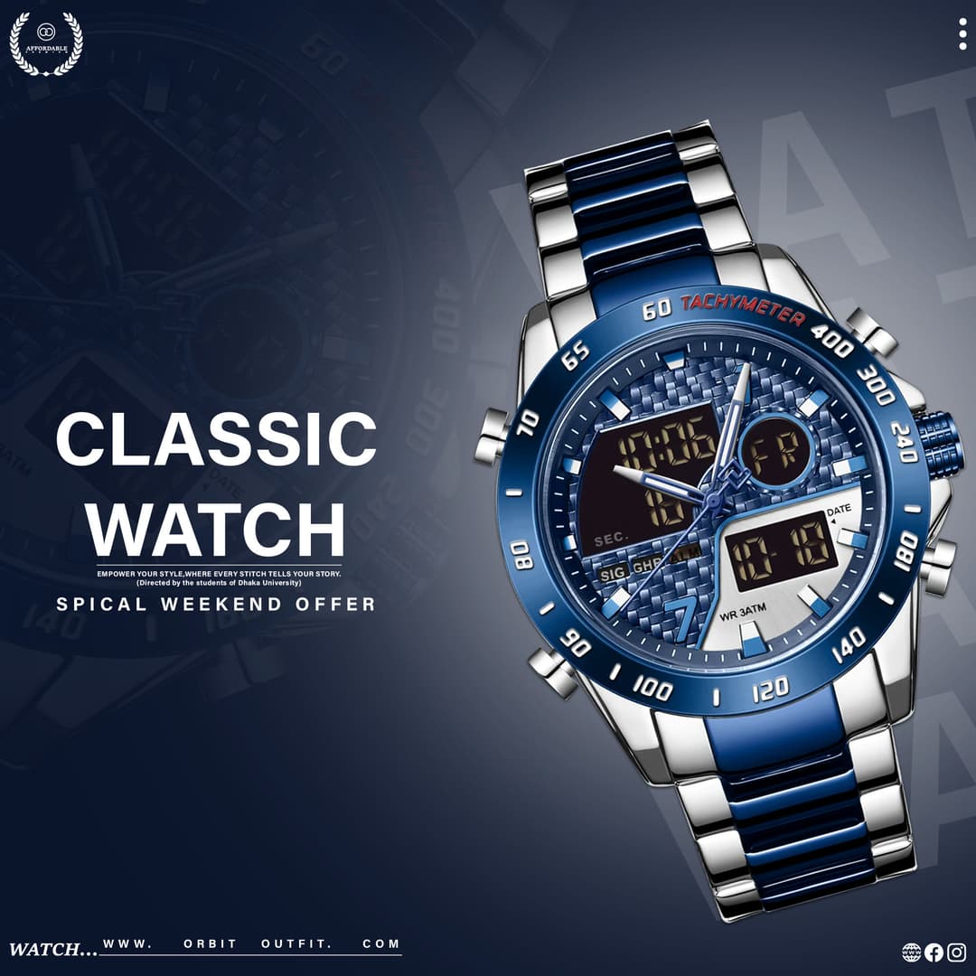 Naviforce Nf9171 Two-Tone Stainless Steel Wrist Watch for Men