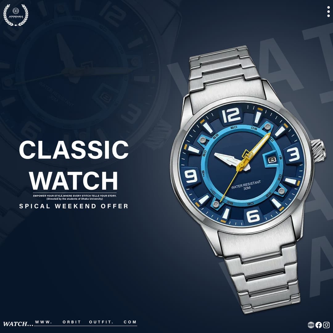 Naviforce 8044 CH – Sliver Blue For Man