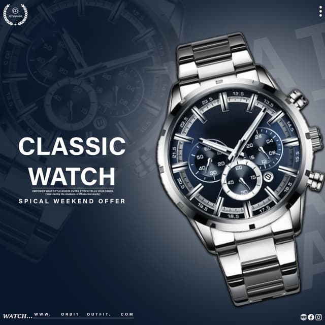 CURREN 8355 Stainless Steel Chronograph Watch